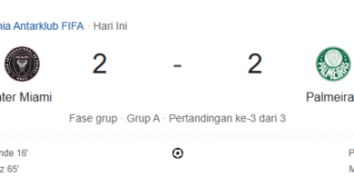 Hasil Pertandingan Inter Miami Vs Palmeiras