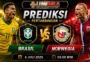 prediksi skor brasil vs norwegia 6 juli 2026