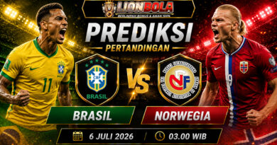 prediksi skor brasil vs norwegia 6 juli 2026