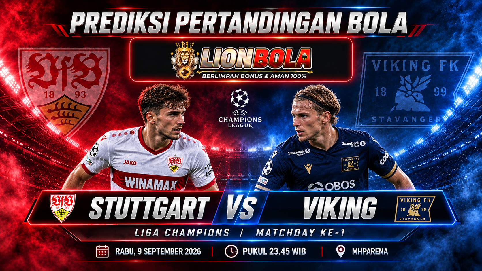 Stuttgart vs Viking FK – Prediksi Skor, H2H, dan Susunan Pemain di Liga Champions 2026/27